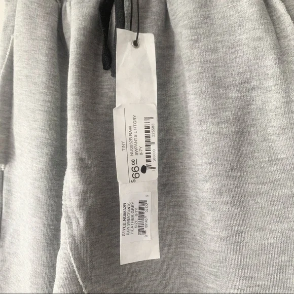 Nununu Raw Sweatpants Heather Grey - Picture 6 of 8